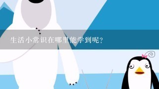 生活小常识在哪里能学到呢？