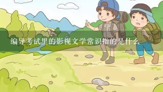 编导考试里的影视文学常识指的是什么