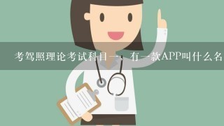 考驾照理论考试科目一，有一款APP叫什么名字？