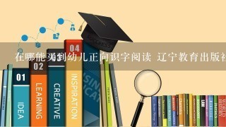 在哪能买到幼儿正向识字阅读 辽宁教育出版社的