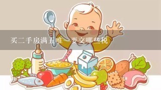 买2手房满5唯1要交哪些税