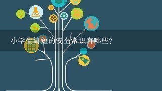 小学生简短的安全常识有哪些?