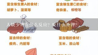 人缺少钾有什么反应？吃什么补钾？