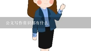 公文写作常识都有什么