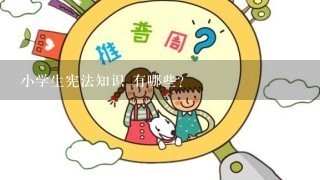 小学生宪法知识 有哪些?